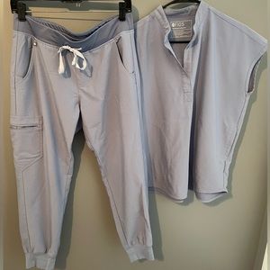 FIGS vapor blue limited edition Zamora joggers